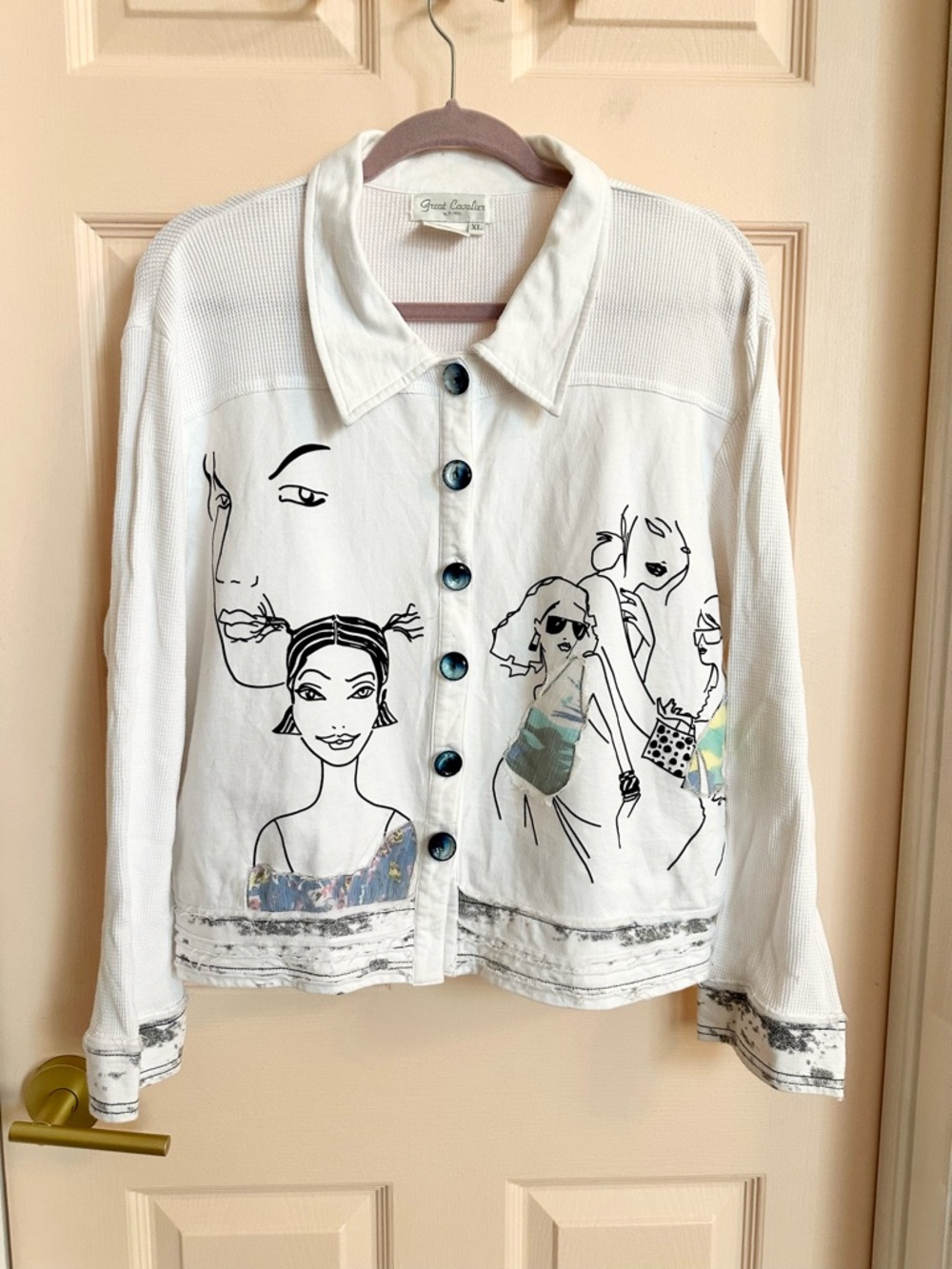 White great cavalier cotton jacket